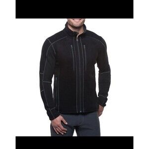 Kuhl Jacket Mens Medium Black Interceptr Fleece Full Zip Pockets Gorpcore Black